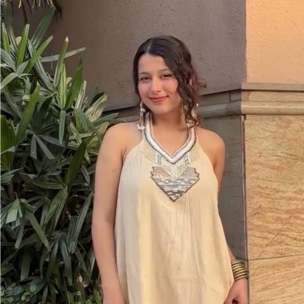 Love Sam Cream Maxi Dress